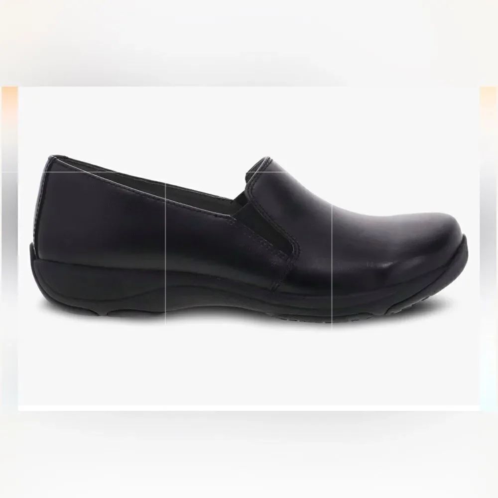Dansko Linley Slip ResistantโLeather Platform Slip-On Shoes(Sizeโ40)
